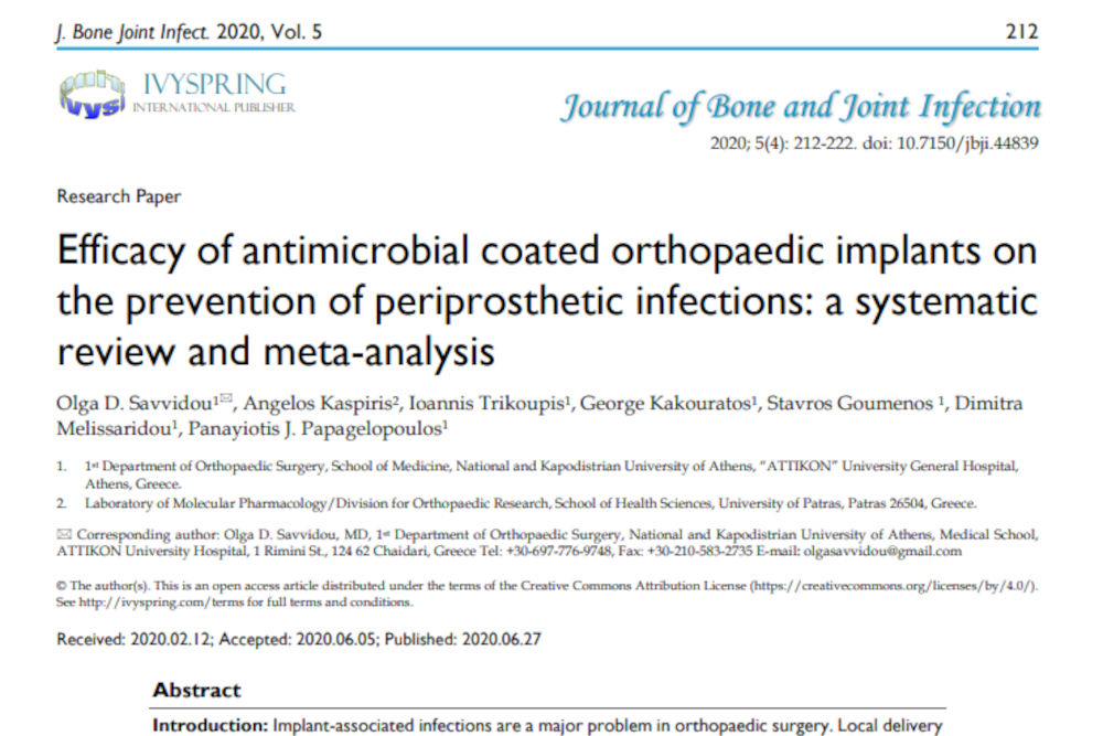 efficacy-of-antimicrobial-coated-orthopaedic-implants
